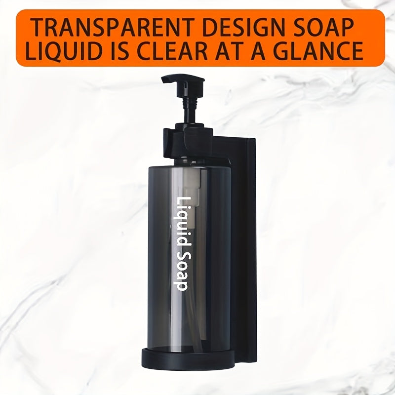 Wall-Mounted Plastic Soap Dispenser for Hotel Bathrooms and Shower Storage