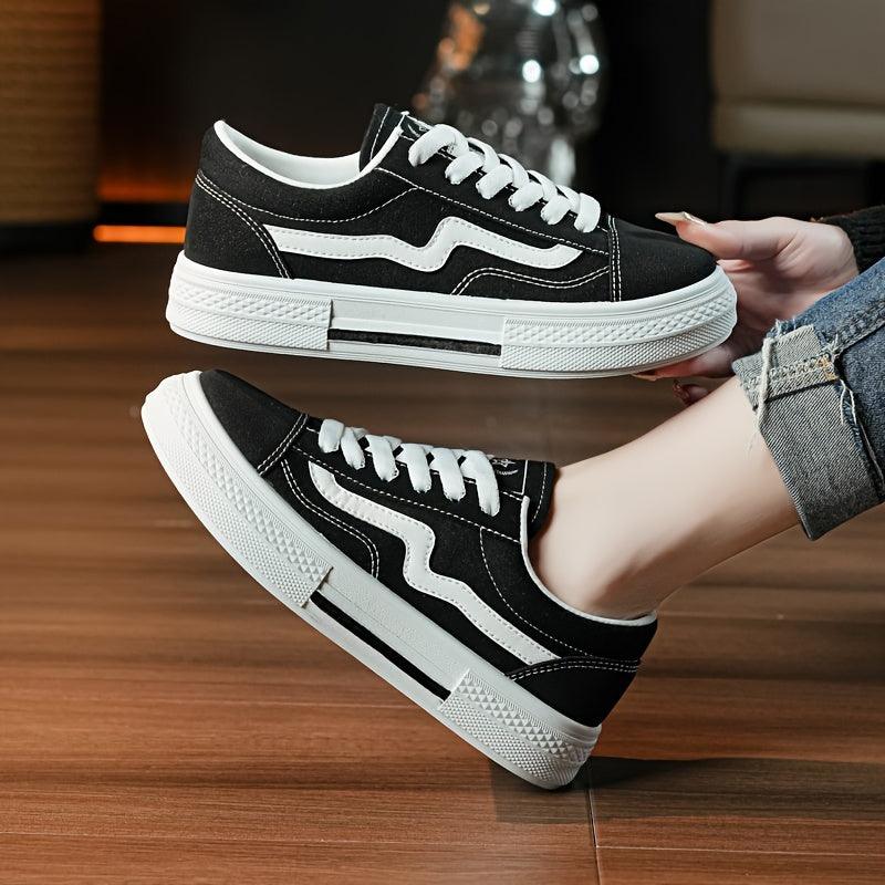 Women's Canvas Sneakers Spring Summer Breathable Low-Top Casual Shoes All-Season