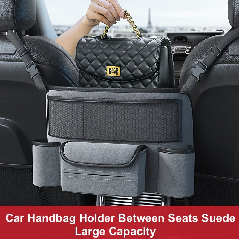 Car Handbag Holder Between Seats Large Capacity Organizer for Documents and Phone