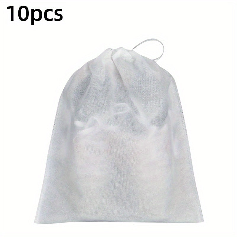 10 Pcs Dustproof Shoe Covers Non-Woven Waterproof Shoe Bags for Household Use