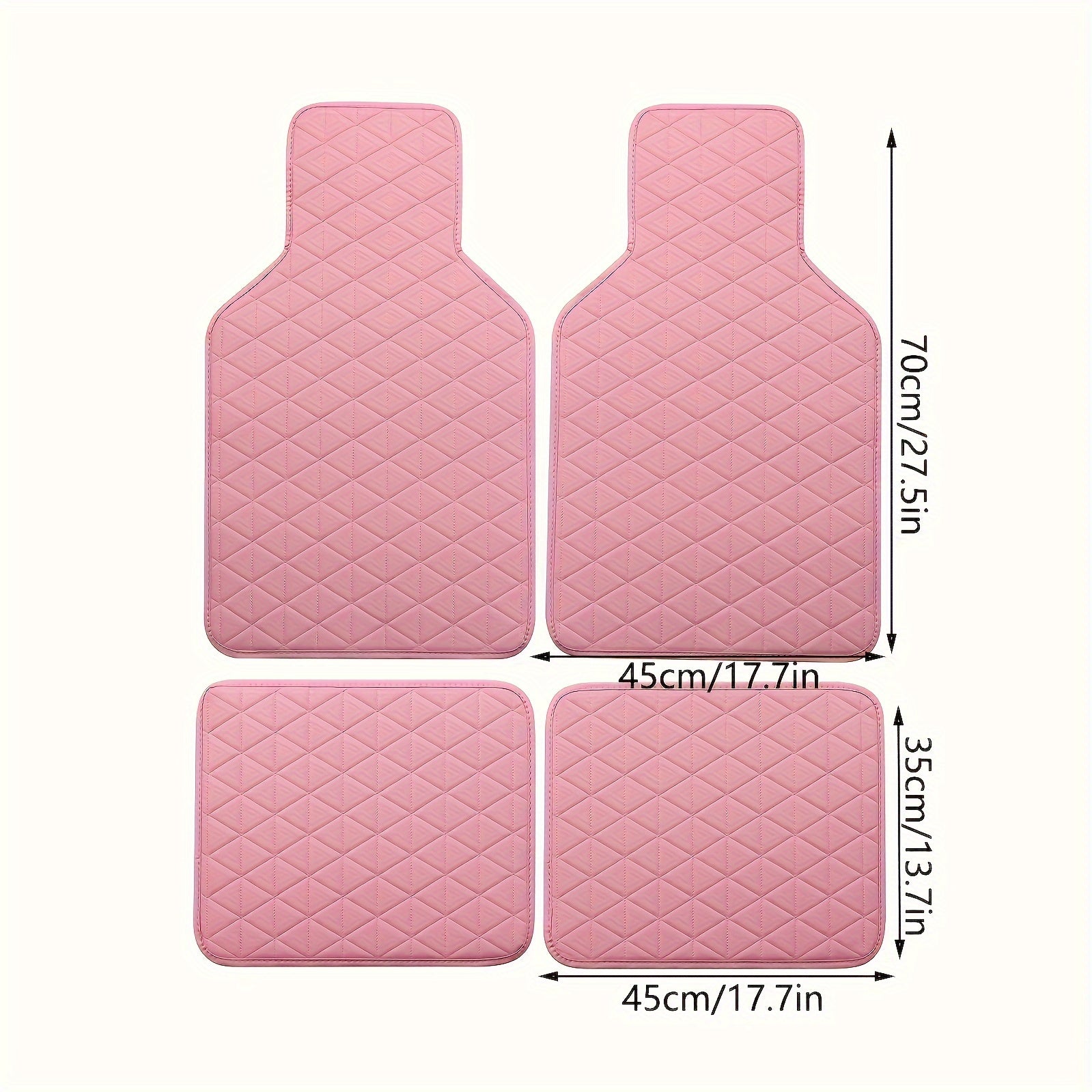 Universal Waterproof PU Leather Car Floor Mats Set for Men and Women