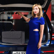 Felt Foldable Car Storage Box Trunk Organizer Polyester Fiber Spacious Seat Organizer