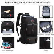 Women's 50L Hiking Backpack with Shoe Compartment and 17.3-Inch Laptop Sleeve