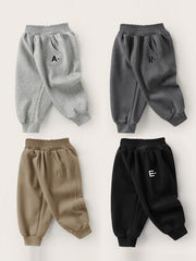 Boys Loose Fit Sweatpants Kids Casual Spring Fall Alphabet Pattern Cotton Polyester