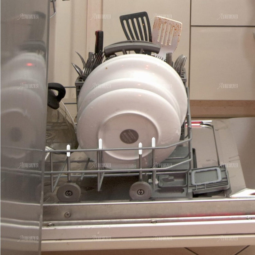 50/100/200 dona kulrang plastmassa idish-tovoq uchun tishlik rack qopqog'i, sirpanmaydigan, oson o'rnatiladi