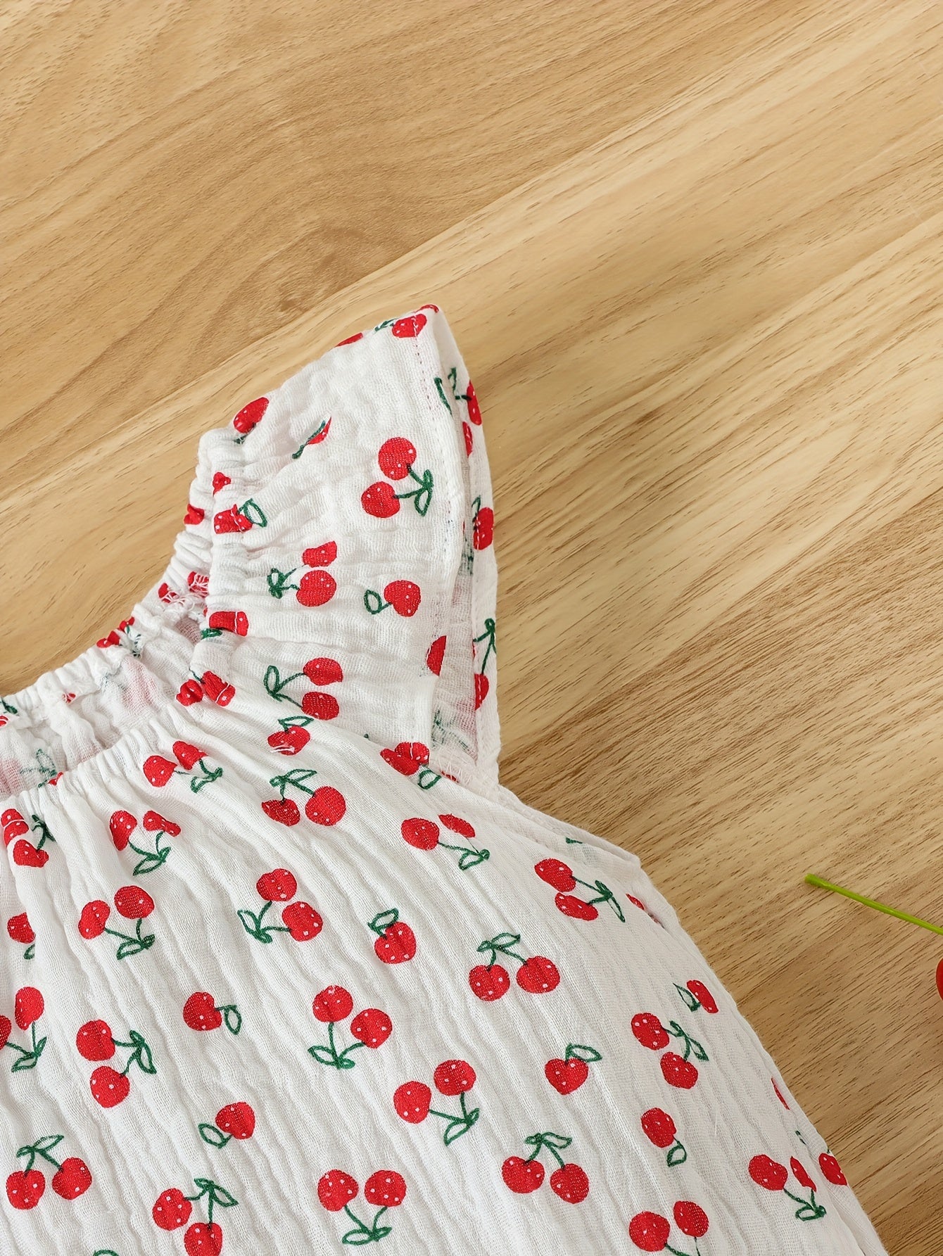 Baby Girls Summer Cotton Rompers with Cute Prints for Outdoor Wear