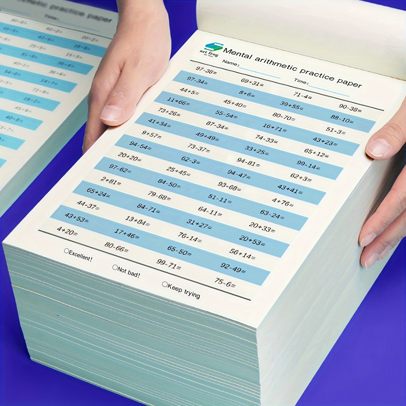 Арифметический рабочий тетрадь для возрастов 14+ с 2400 задачами, охватывающими сложение, вычитание, умножение и деление