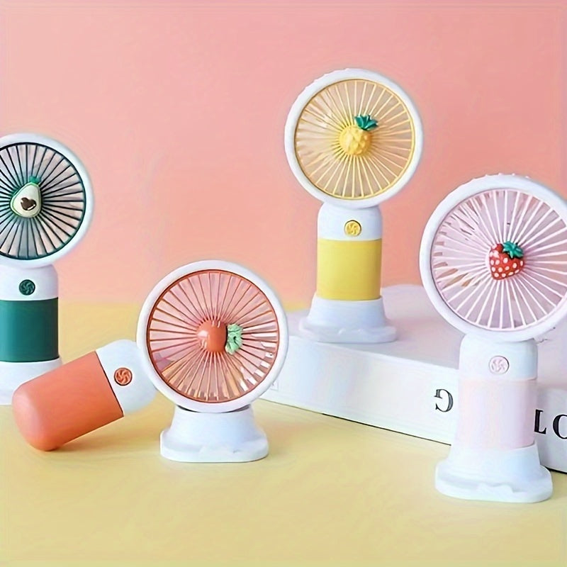 Mustahkam Plastik Qo'l Fanati Telefon Uskunasi Bilan - Ofis, Sayohat va Tashqi Kamp uchun Portativ USB Qayta Zaryadlanadigan Mini Fan - Tugma Boshqaruvi, Bir Necha Qism, Ichki va Tashqi Foydalanish Uchun Mos, Energiya Tejamkor Lityum Batareya