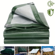 Lona impermeable de color verde, resistente y duradera, para uso en exteriores