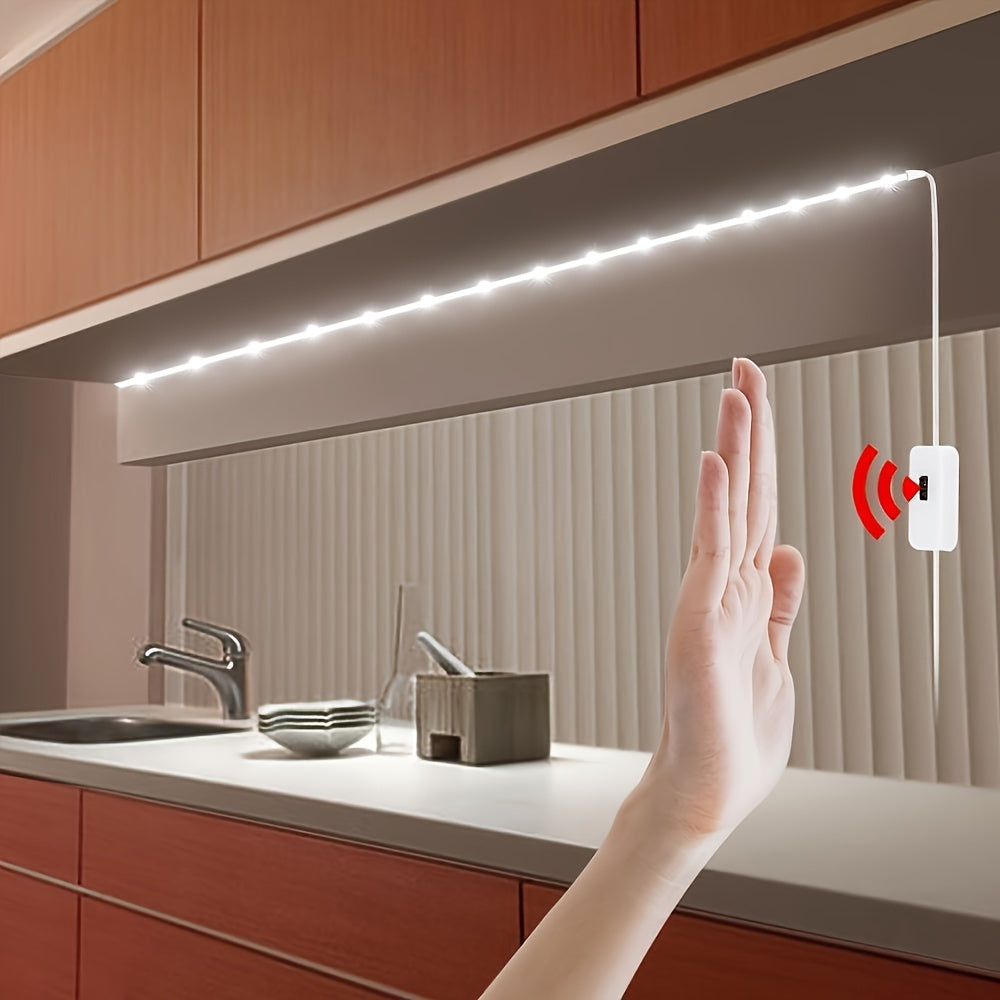 Luz de tira LED con sensor de movimiento de 3.05m a 10m, alimentada por USB, luz blanca cálida, iluminación interior