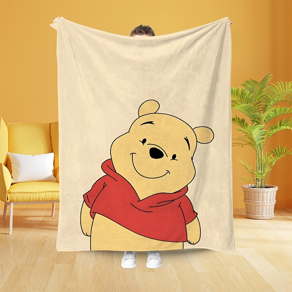 Disney Winnie The Pooh Flannel Blanket for Kids and Adults Lightweight Warm Multiple Sizes