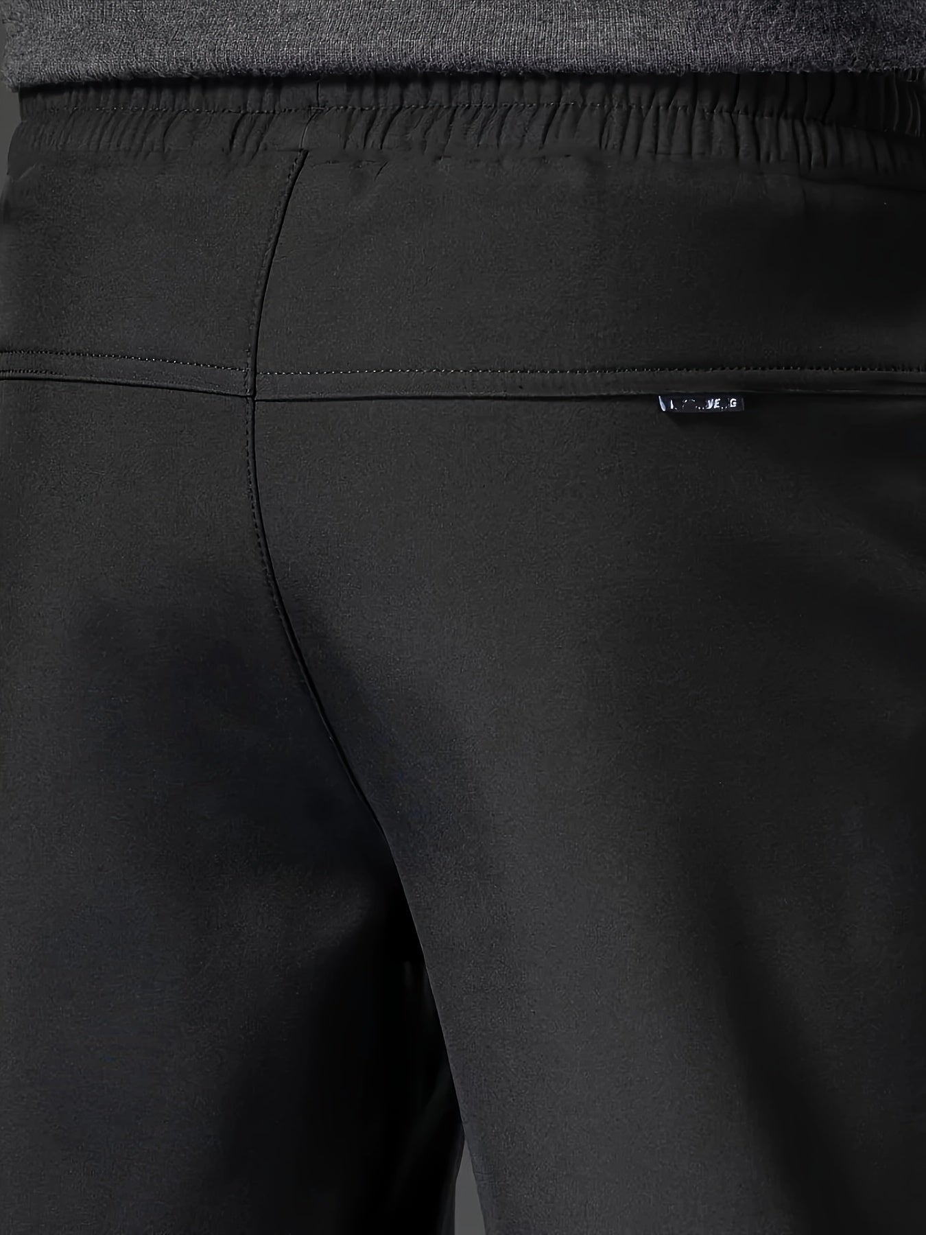 Men's Fleece Lined Windproof Executive Trousers for Fall Winter with Elastic Waist