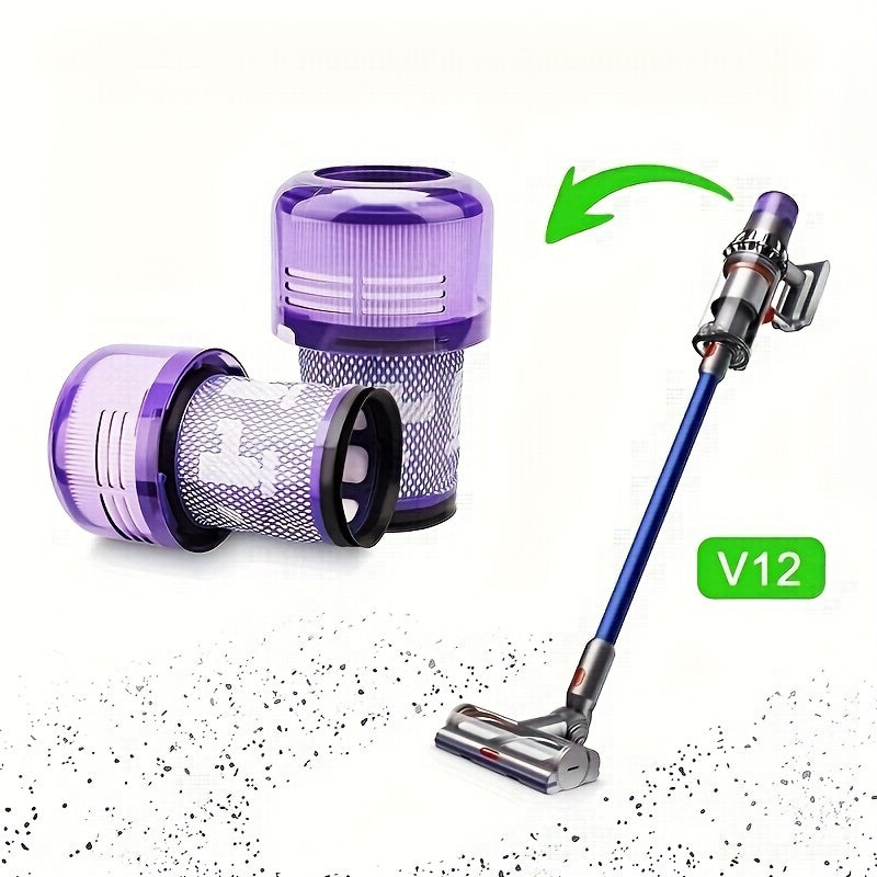 Dyson V12 Slim vakuumlari va V12 Detect Slim vakuumlari bilan mos keladigan ushbu to'plamda 2 ta V12 filtr mavjud.