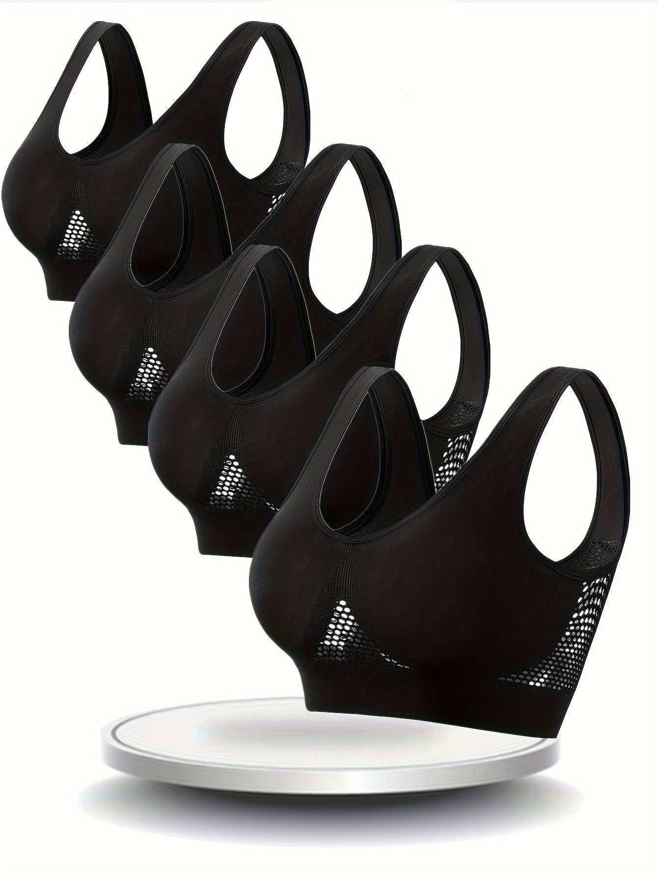 Women's Mesh Sports Bra Seamless Comfortable for Running and Exercise