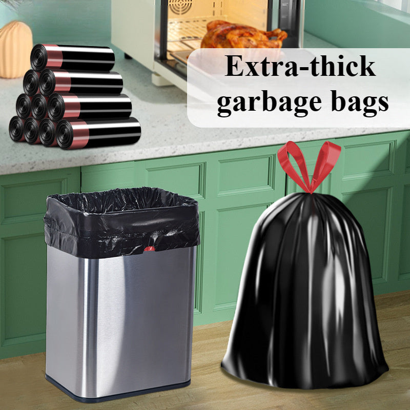 Household Trash Bags 45/75 Pack Extra Thick Black Leak-Proof 15.14L