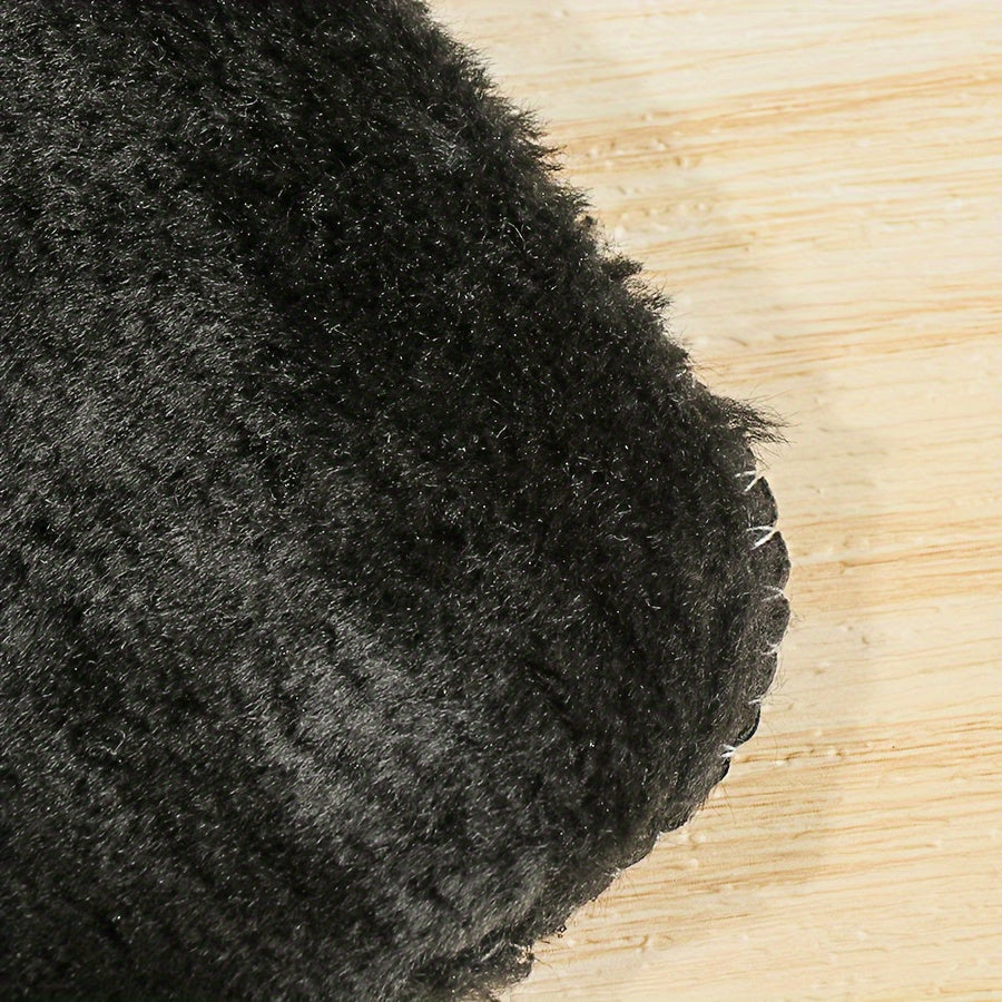 Plush Shoe Polishing Glove Set with Soft Faux Wool and Polyester for Shoe Care