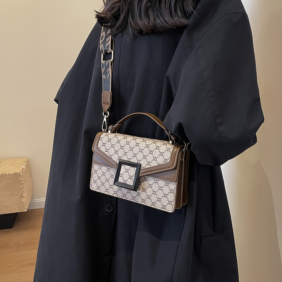 Мини-сумка-квадрат на плечо для женщин, геометрическая, из текстурированного PU, с верхней ручкой, белая, серая, кофейная