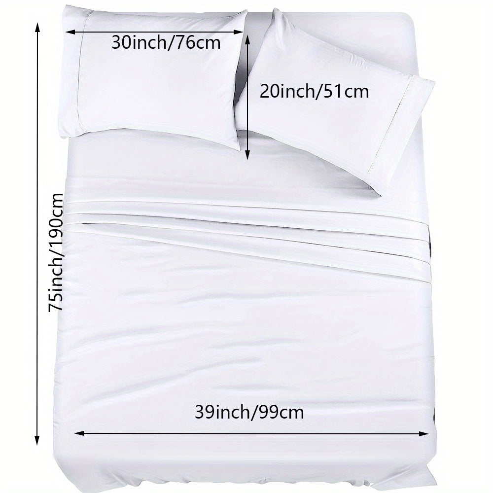 Luxury Fitted Sheet Set with Wrinkle and Stain Resistant Deep Pocket Bedding for Bedroom or Hotel