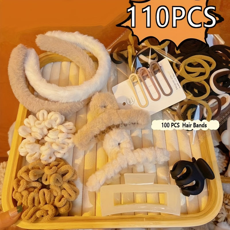 Women’s Plush Hair Clips Autumn Winter Color Small Hair Accessories Gift