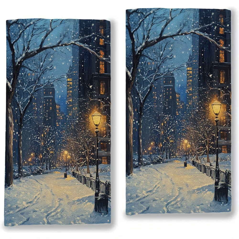 2 ta Ultra Soft oshxona sochiqlari to'plami 40x60cm, namlikka chidamli, bayram bezaklari