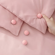 4-Pack Mushroom Shaped Duvet Clips with Easy Unlock System and Invisible Design