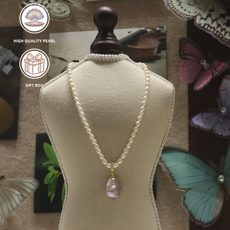 Vintage uslubidagi katta shirin suv marvaridli pandent, zamonaviy Barokko dizaynlaridan ilhomlangan, ajratib olinadigan va DIY zargarlik yaratishda ko'p qirrali. Har qanday tadbir uchun mukammal sovg'a g'oyasi.