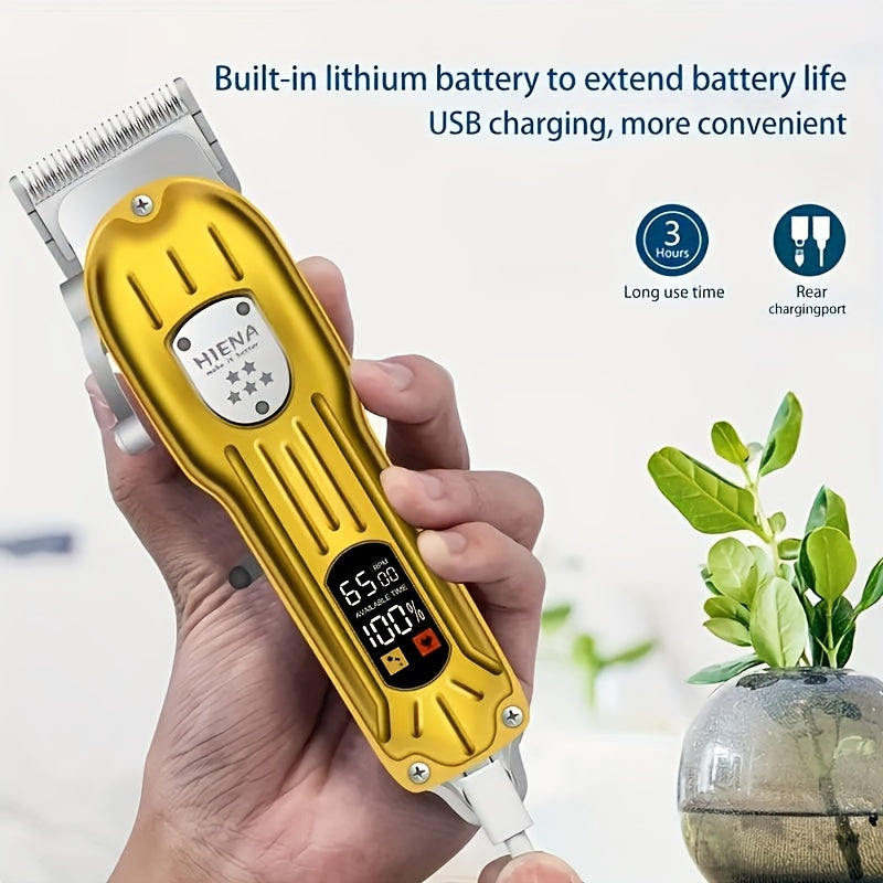 Set de cortapelos profesional de 3 piezas con máquina de cortar cabello inalámbrica recargable por USB