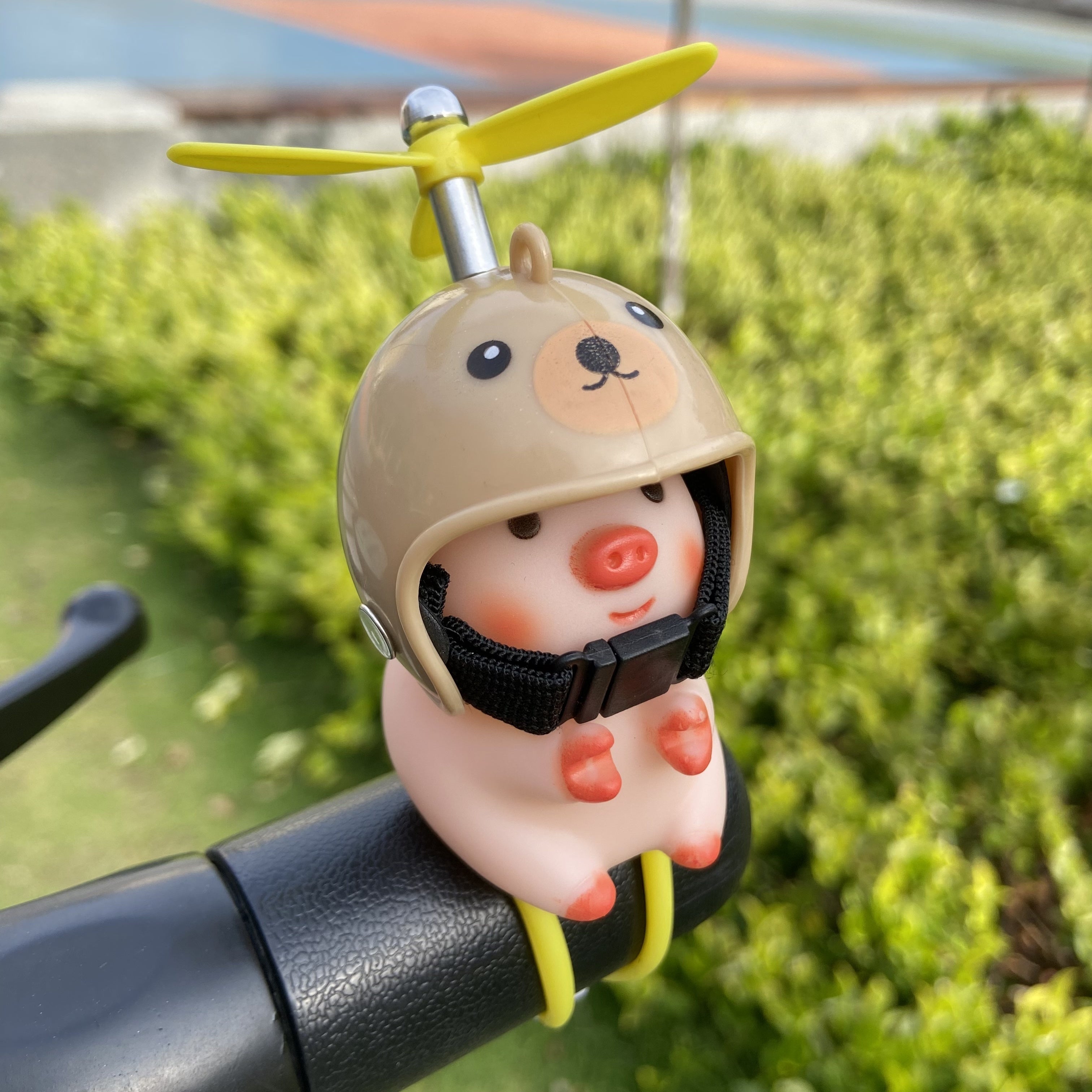 Pig Helmet Handlebar Accessory for Scooters, Cute Motorcycle Decor