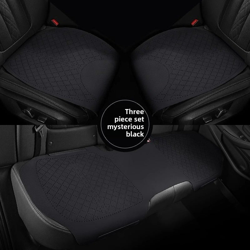 Juego de cojines para asiento de coche rojo, transpirable, para todas las estaciones, 3 piezas