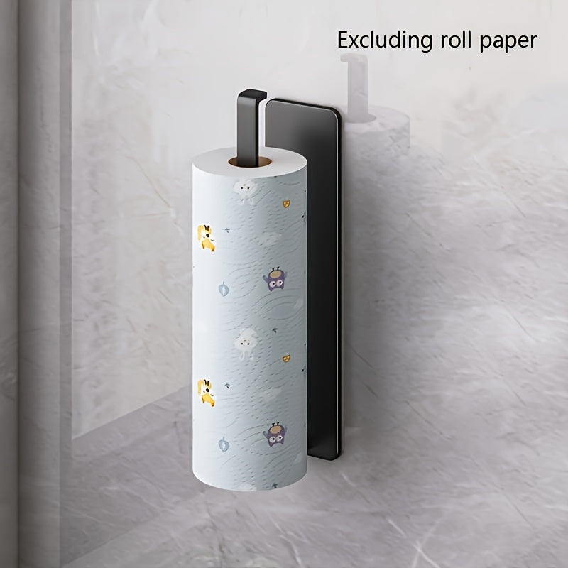 Stainless Steel Wall Mount Kitchen Paper Towel Holder Cling Film Storage Organizer