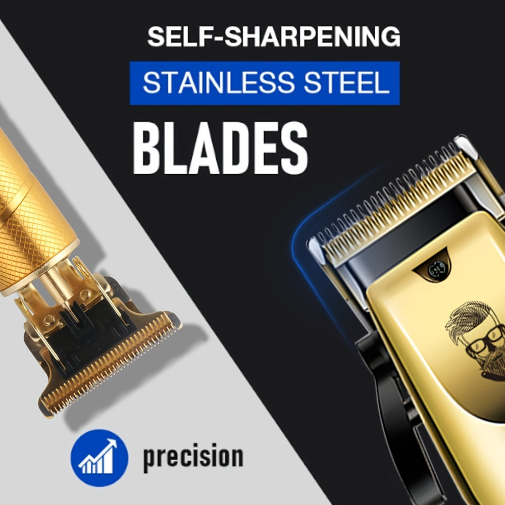 All-in-One Men’s Grooming Kit Hair Clipper Shaver Trimmer LCD Display 8 Guards