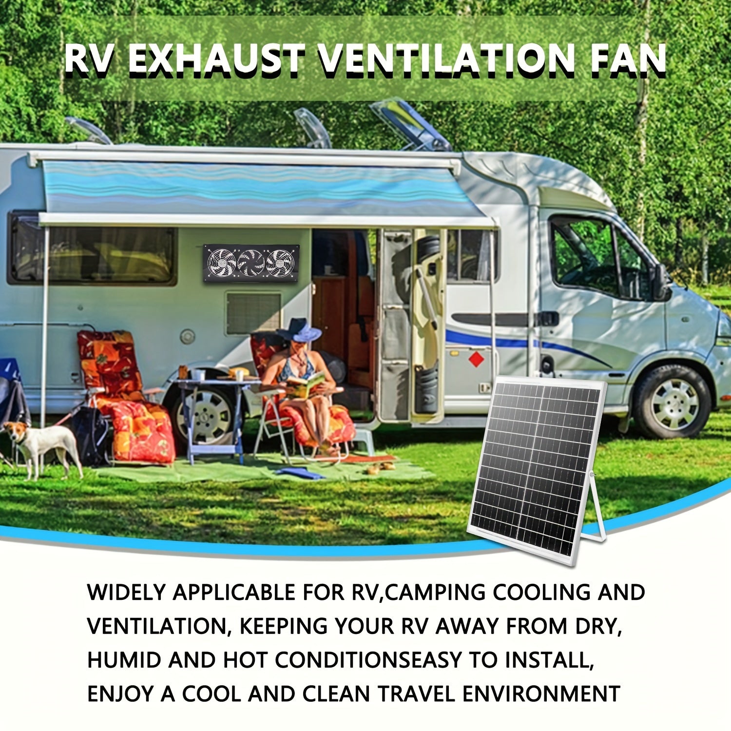 Набор солнечных вытяжных вентиляторов для теплиц и животных укрытий 25 Вт солнечная панель 3-скорости