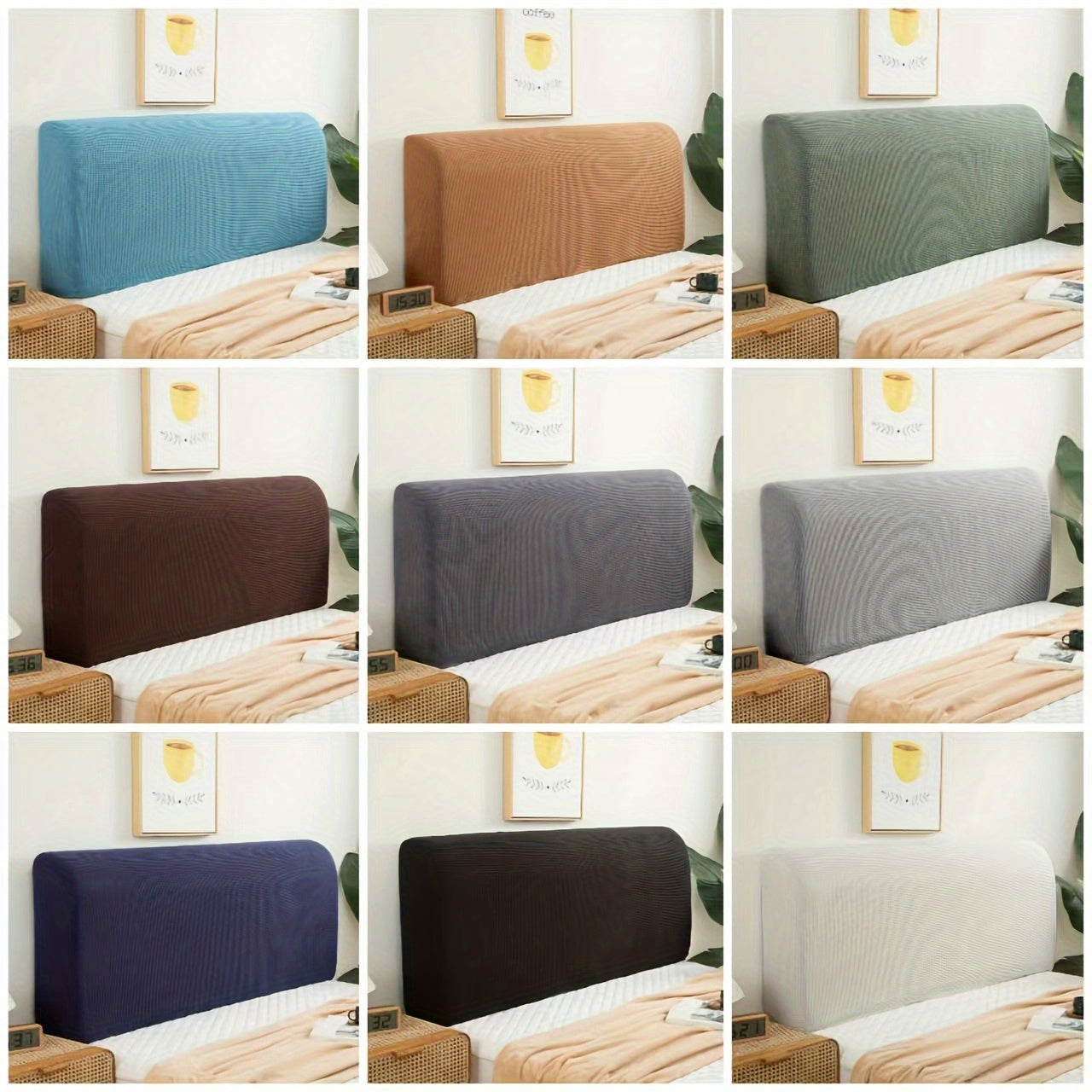 Machine Washable Polyester Fiber Fill Headboard Cover with Macaron-Inspired Corn Texture