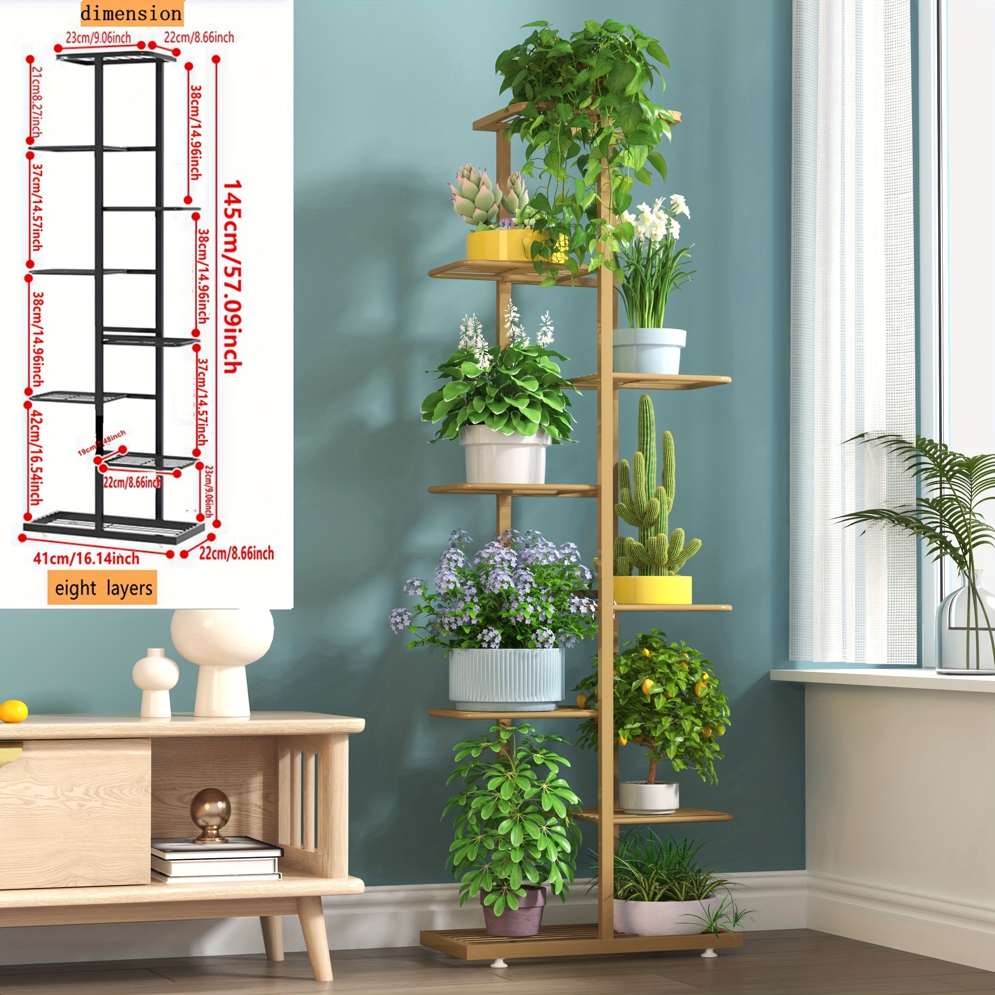 European Style Multi-Tier Metal Plant Stand White Rustproof Indoor Balcony Decor