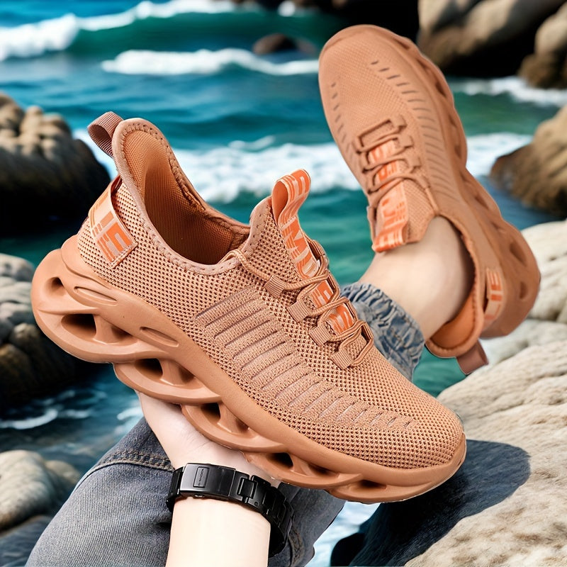 Yigitlar uchun kundalik sport poyabzali, shokni yutuvchi EVA taglik bilan, sirpanmaydigan, pastki qismi mato yuqori qismi