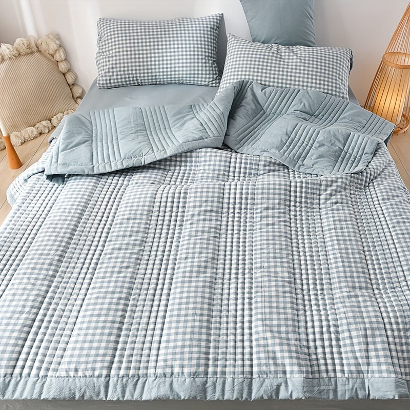 Edredón con patrón floral hipoalergénico para camas individuales y dobles, de poliéster para todas las estaciones