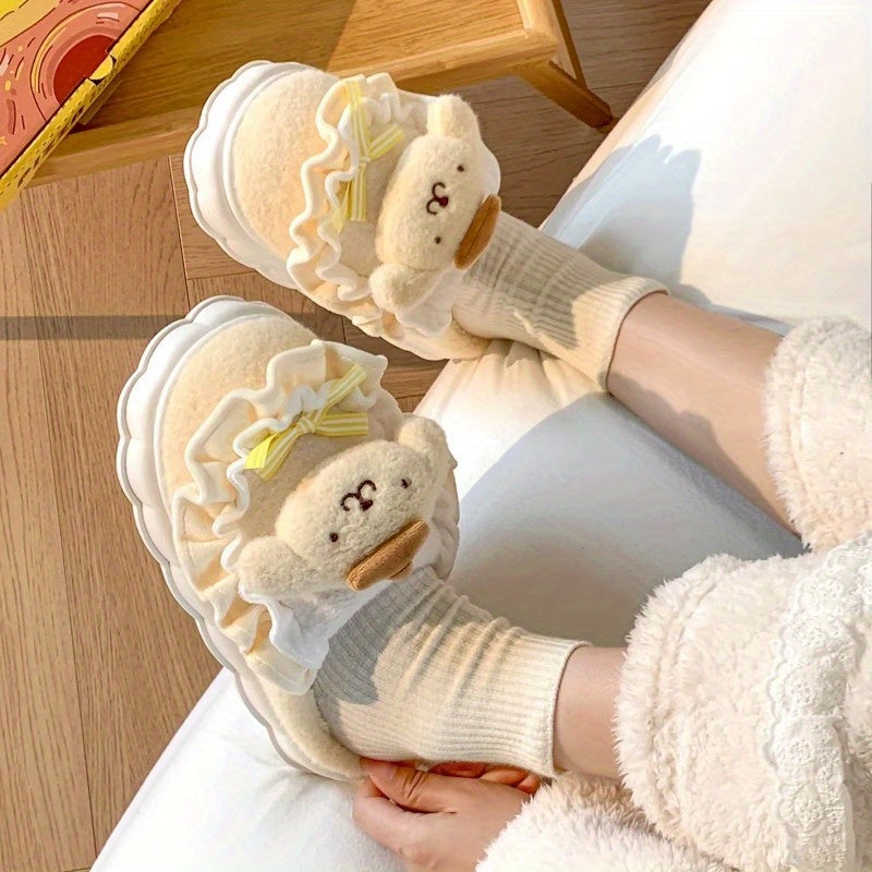 Women's Plush Cartoon Indoor Slippers Warm Cozy Autumn Winter