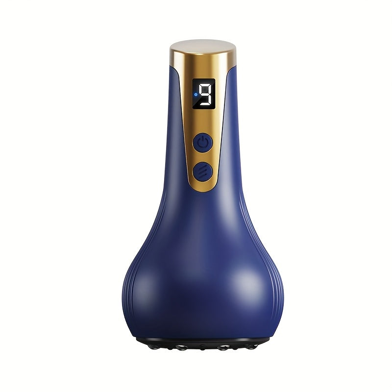 Wireless Massage Device with 9 Suction Levels, 22 Heads, Heating, Long Battery