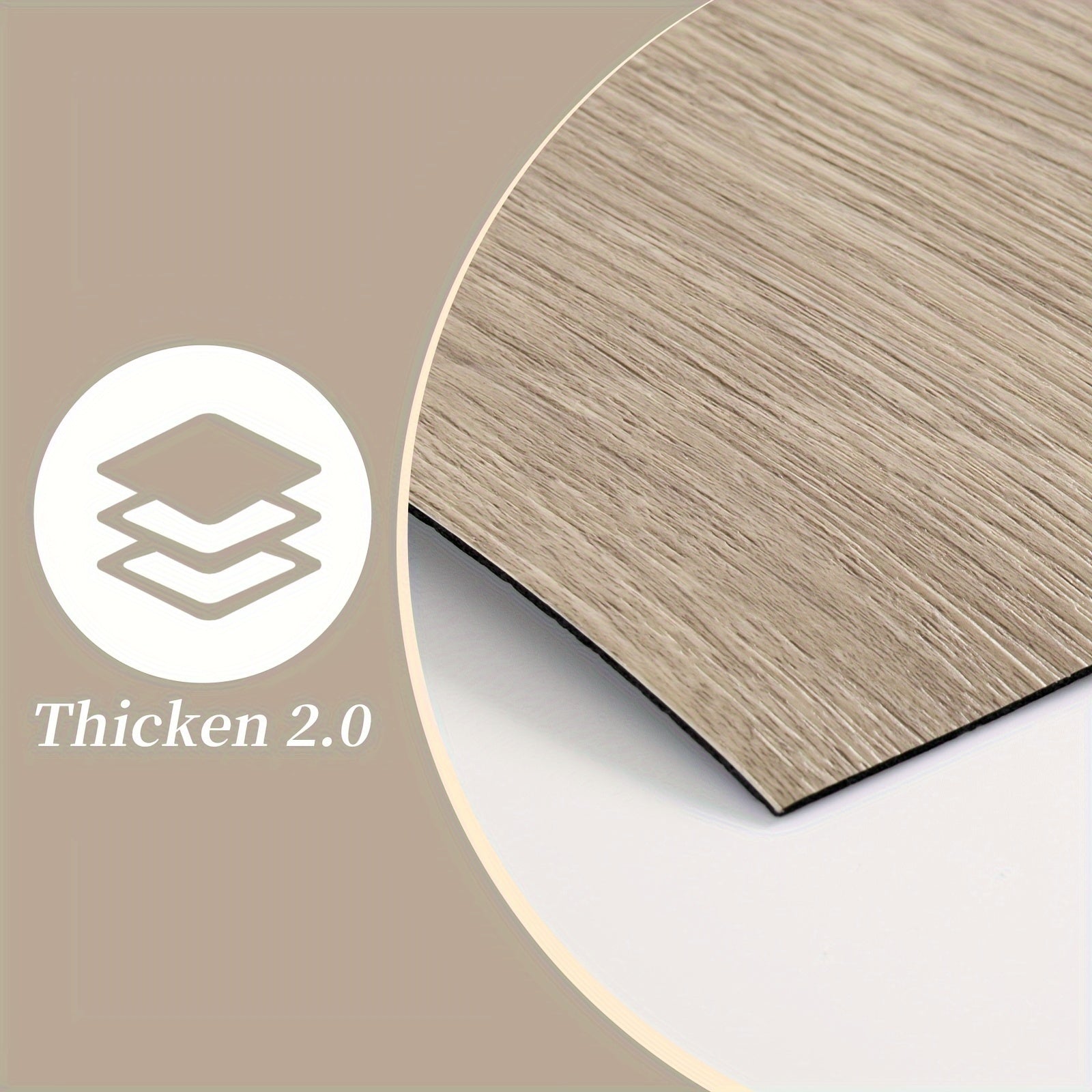 3D Retro Wood Grain Vinyl Floor Stickers Waterproof Peel and Stick Durable Easy to Clean for Home Rooms