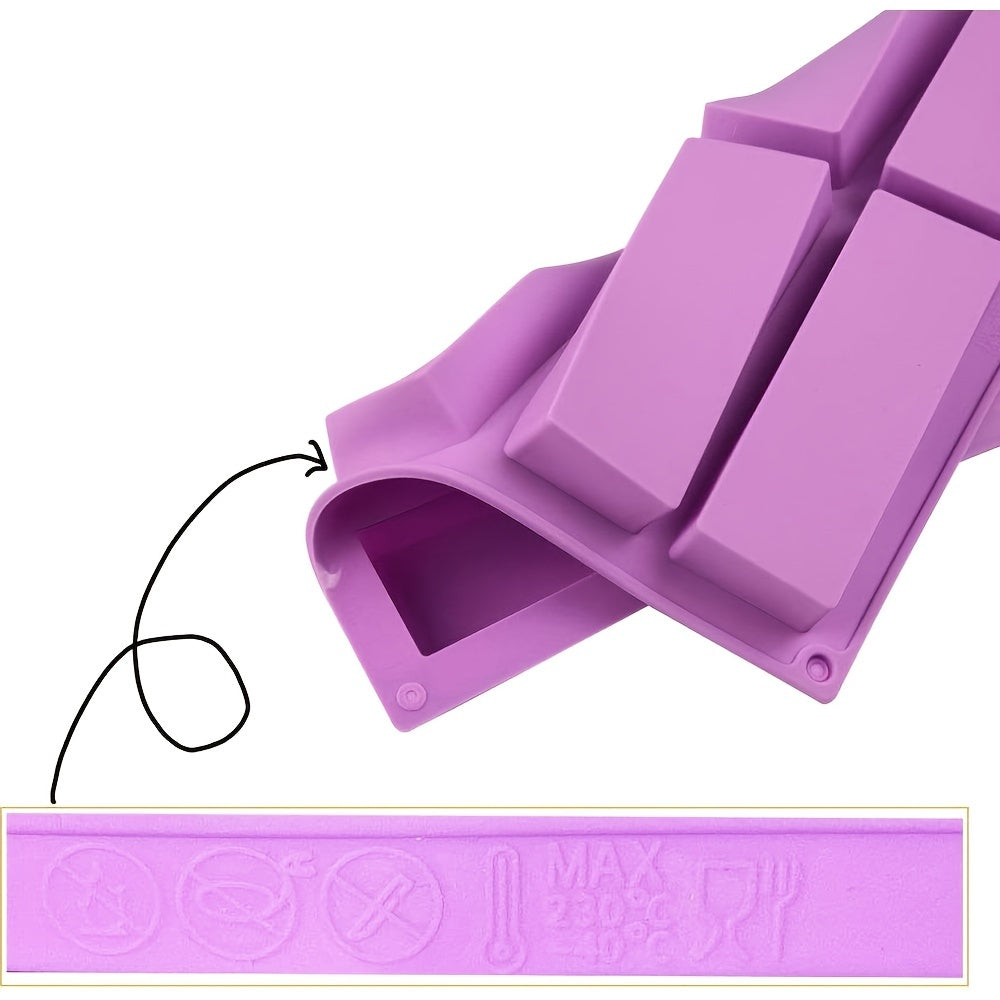 8-Cavity Silicone Mold for Baking Energy Bars Muffins Brownies Non-Stick