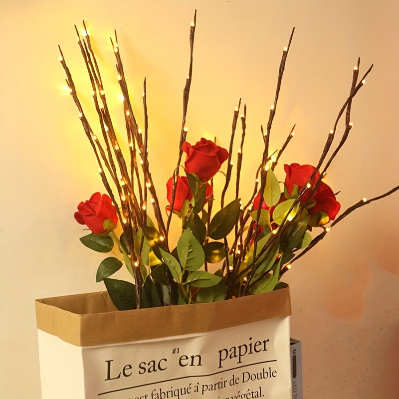 20LED Tree Branch Lamp Indoor Decorative Fairy Lights for Festive, Wedding, Ramadan Eid, Valentine's Day