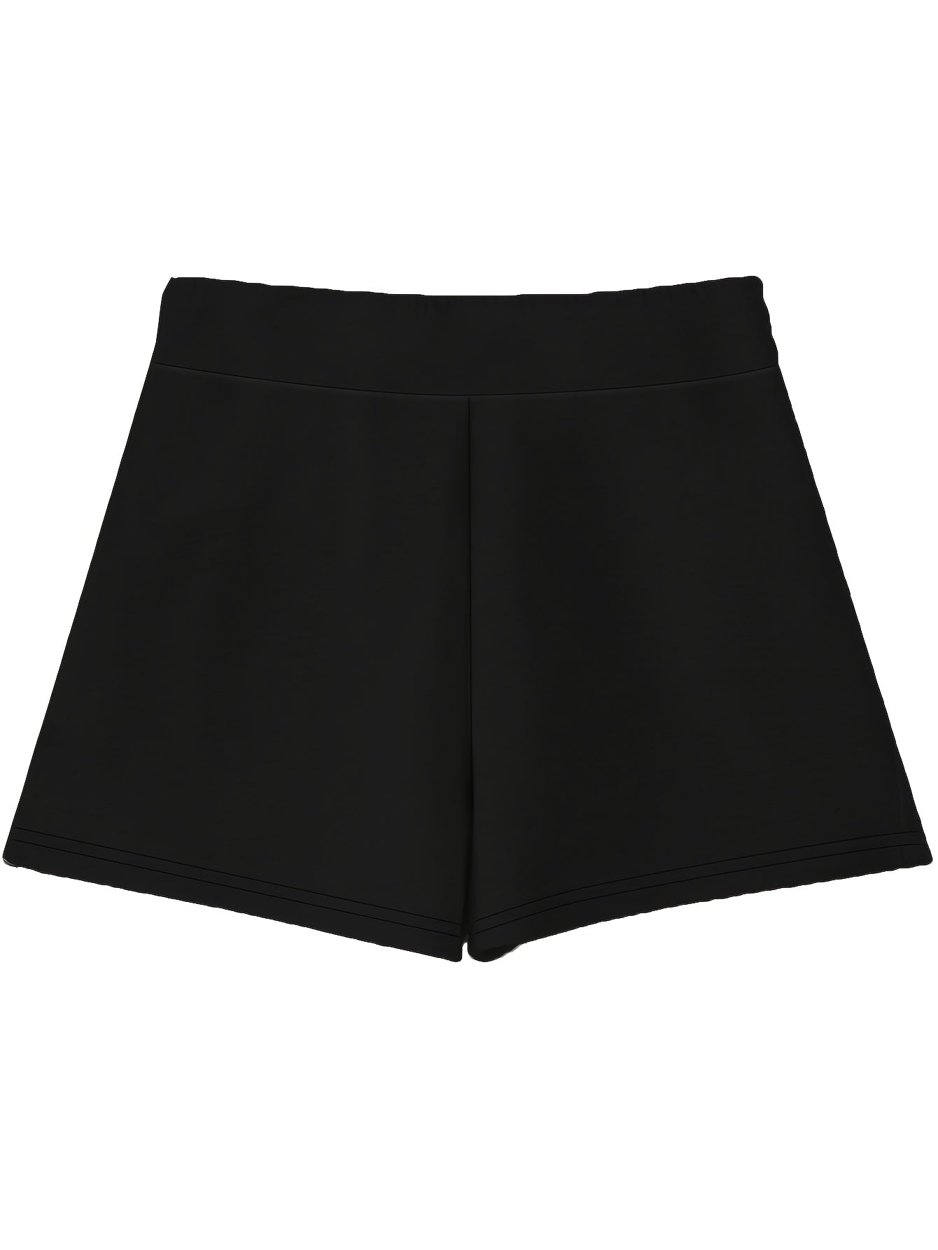 Plus Size Elastic Loose Pants Black Straight Leg Shorts Summer Comfortable Clothing