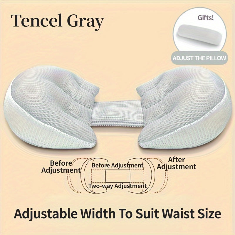 Maternity Pillow for Side Sleepers Waist Support Belly Relief Ultra-Soft Polyester