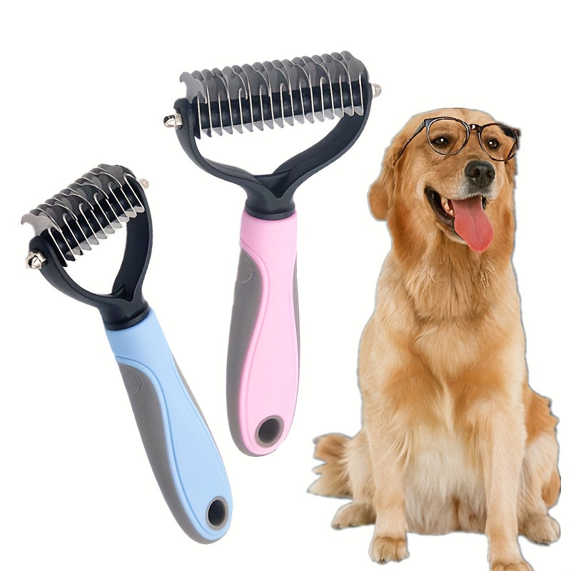 Double Sided Pet Fur Knot Cutter for Dog and Cat Grooming Shedding