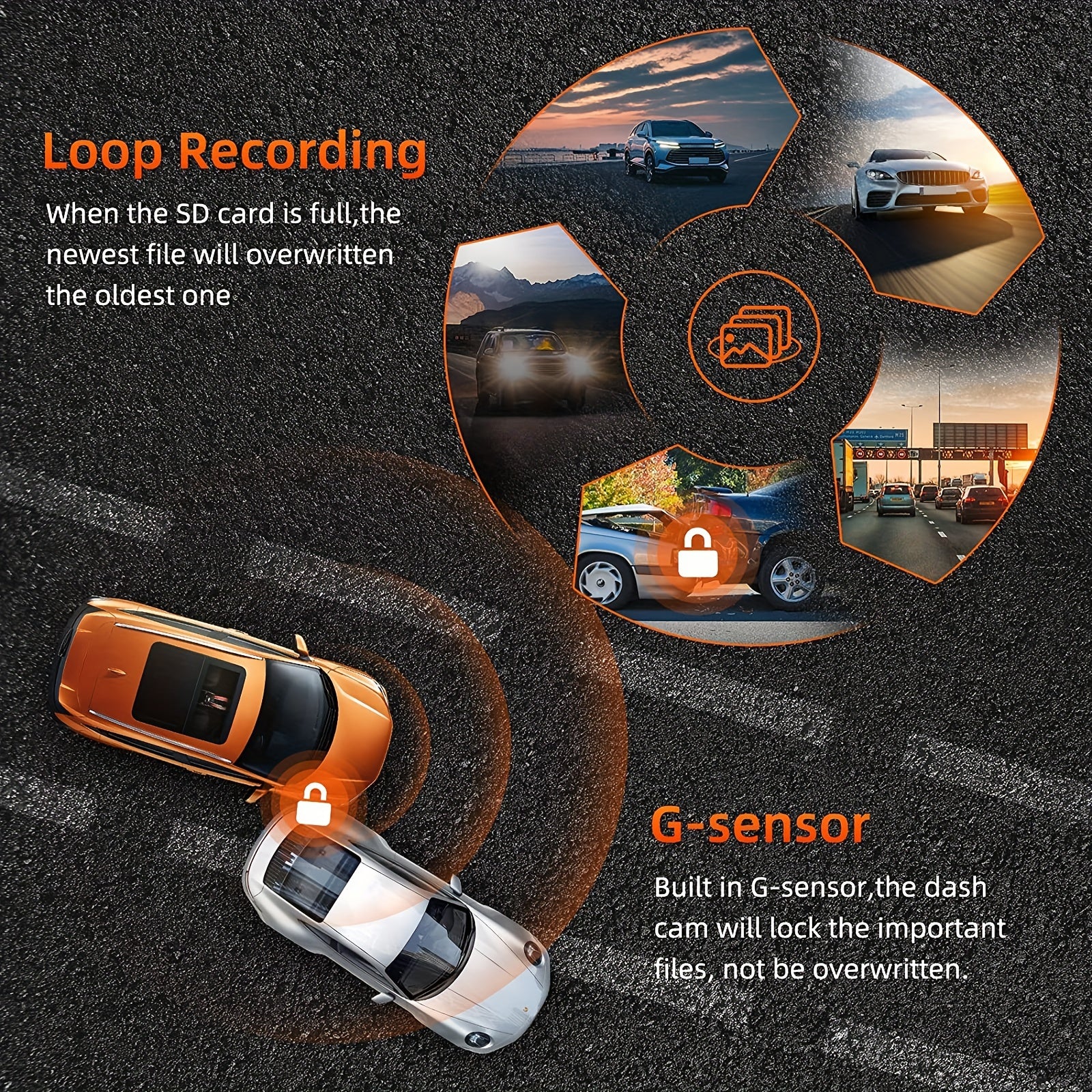 25.4cm Mirror Dash Cam 1080P Front Rear Cameras Touch Screen Night Vision Loop Recording Parking Monitor 32GB Included