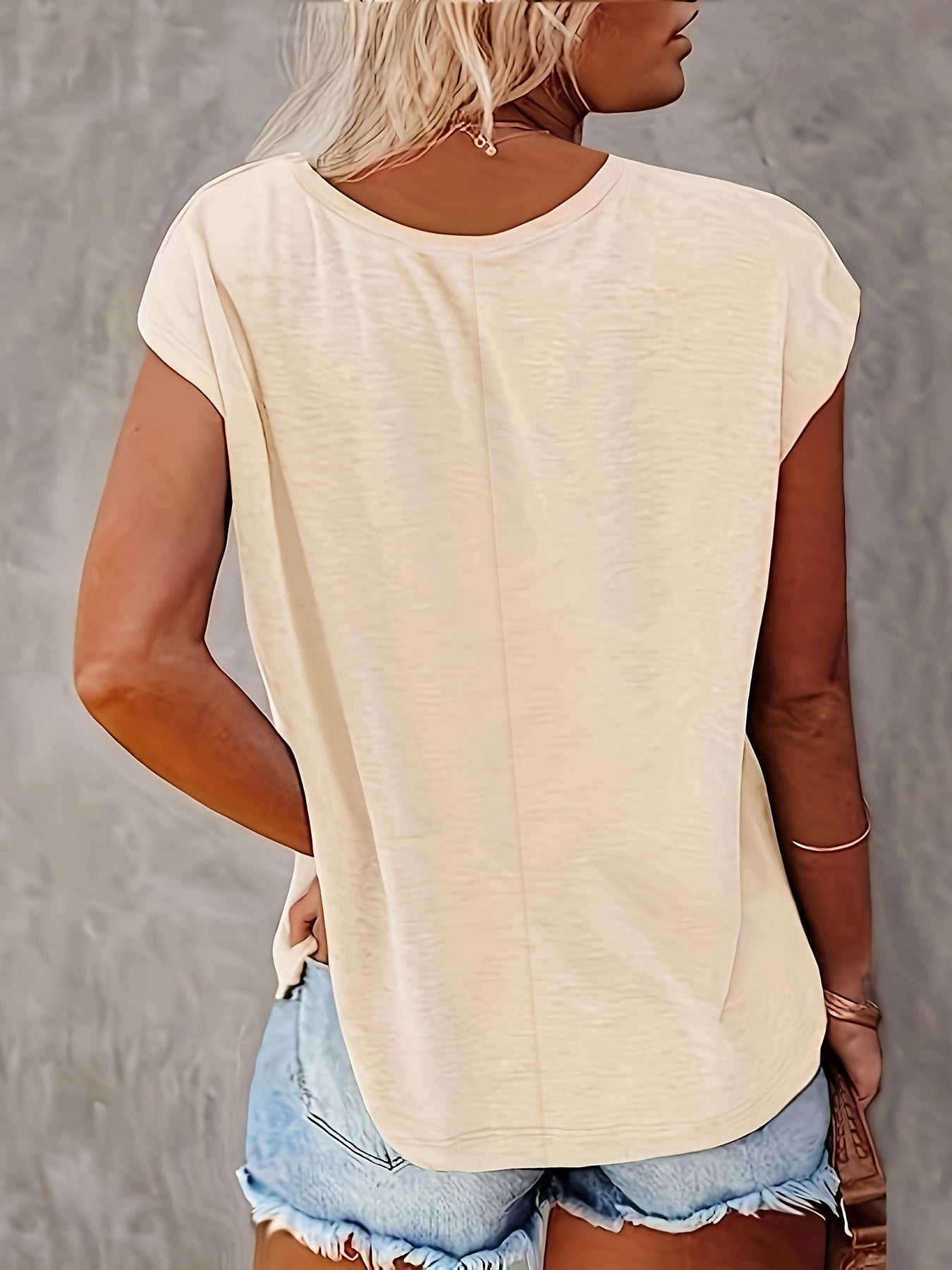 Plus Size Women's V-Neck Vests Two-Piece Set Floral Palm Tree Spring Summer Fabric