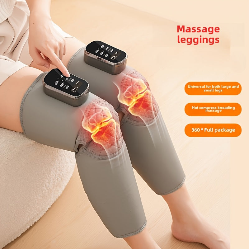 1800mAh qayta zaryadlanadigan tizzalar uchun yostiqlar, issiq siqish bilan, USB zaryadlash bilan portativ havo bosimi oyoq massajchisi, uzoq muddatli batareya, ota-onalar va keksa insonlar uchun ideal sovg'a.