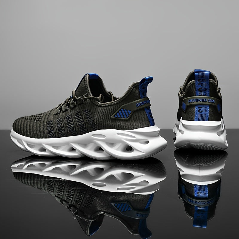 Erkaklar uchun zamonaviy yangi tasodifiy krossovkalar, barcha mavsumlar uchun mukammal, nafas oladigan, sirpanmaydigan dizayn.