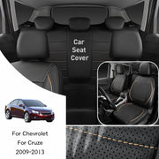 Full Coverage Faux Leather Car Seat Cover for Front Seats All-Season Protection