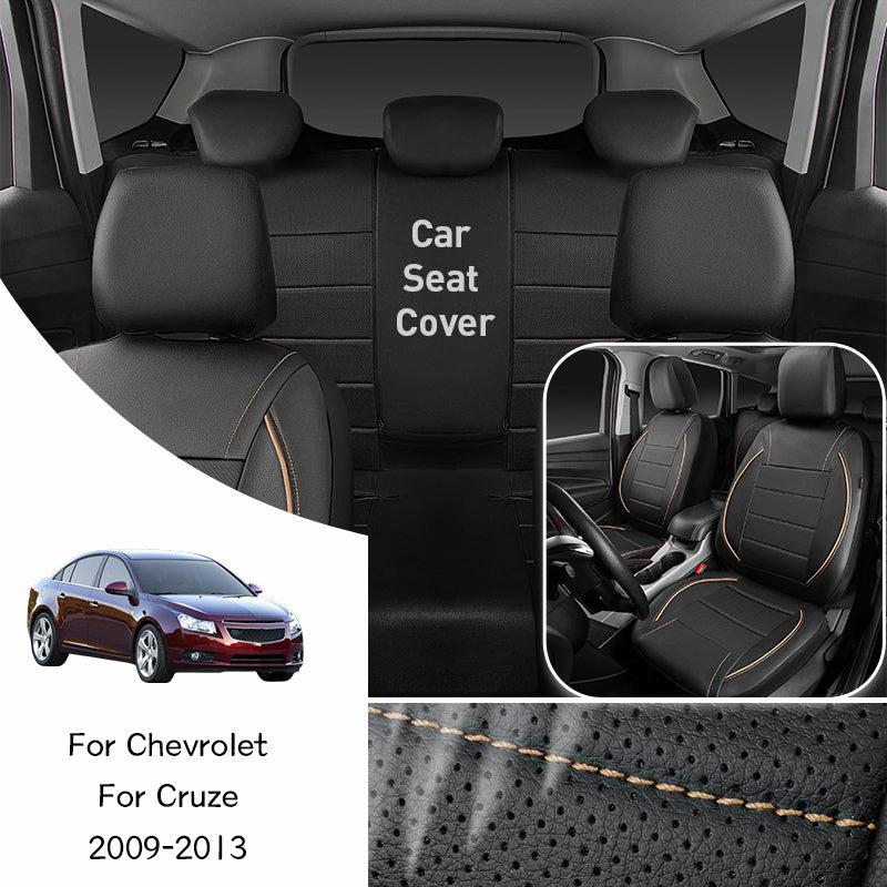 Full Coverage Faux Leather Car Seat Cover for Front Seats All-Season Protection